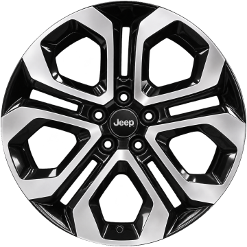 Roda Jeep preta com face diamantada
